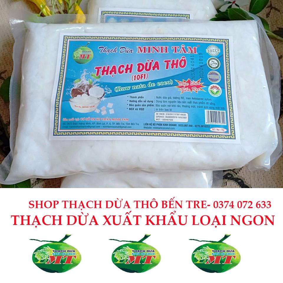 combo 10kg thạch dừa thô bến tre + hương dừa