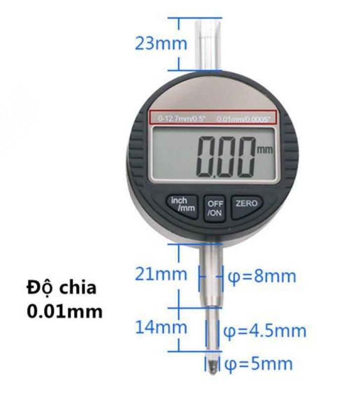 Thước đo độ sâu điện tử 0-12.7mm Độ chia 0.01mm