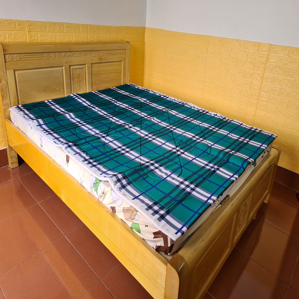 NỆM MOUSSE GẤP GỌN 1m6x2m - 2 MẶT CHẦN THUN LẠNH