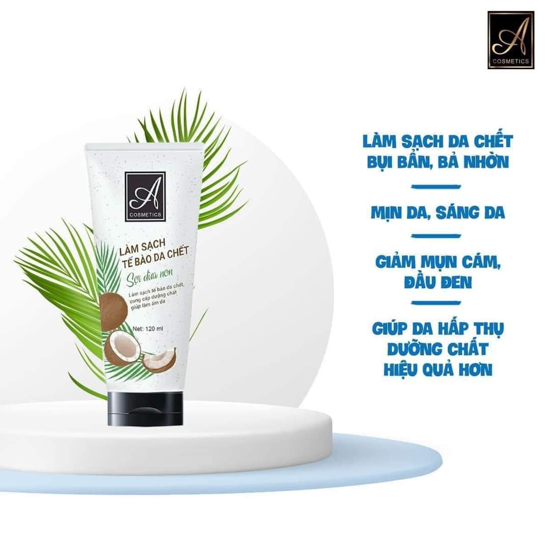 Tẩy da chết sợi dừa non Acosmetics 120ml