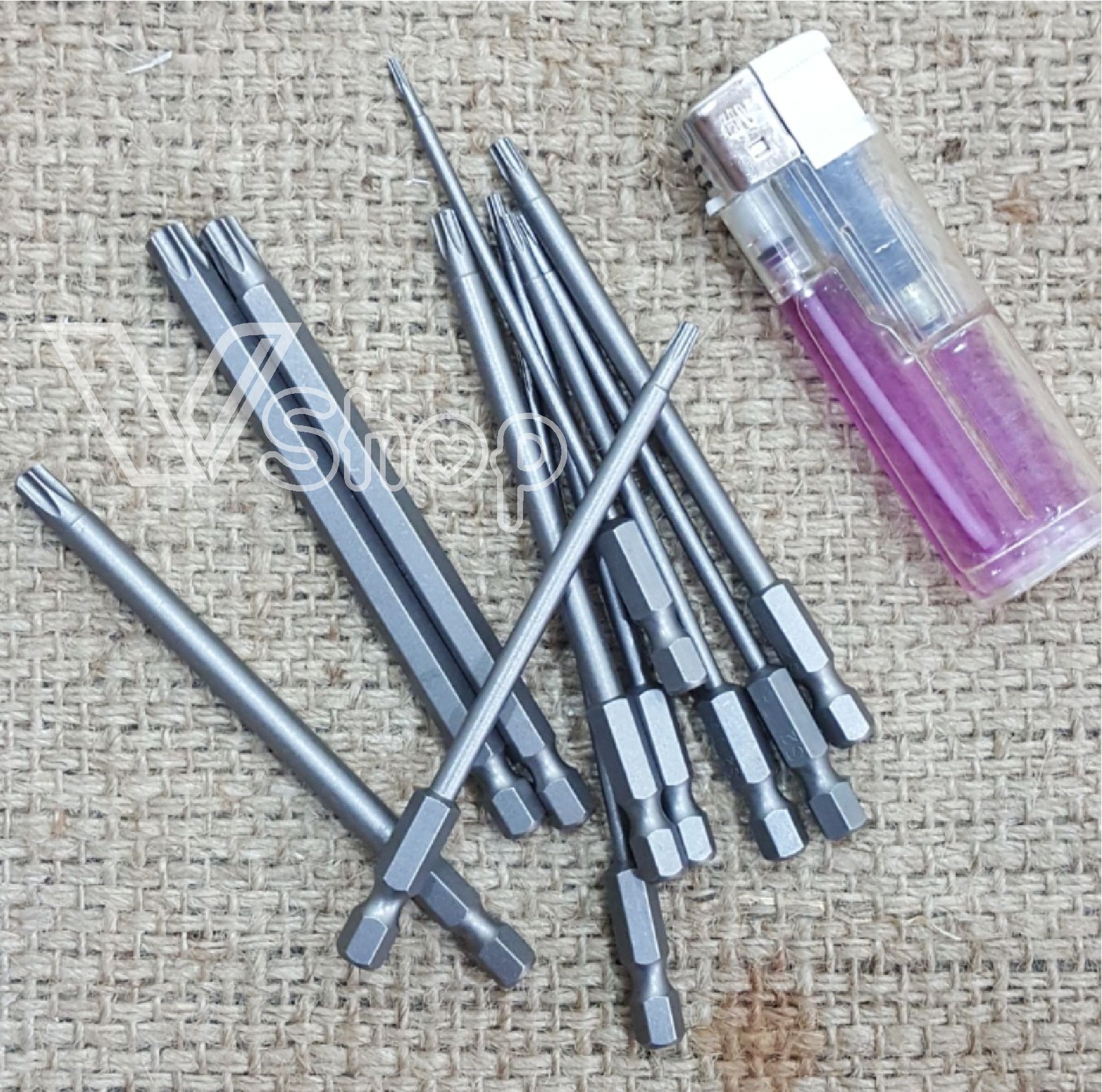 đầu mở ốc vít, dạng hoa thị. có lỗ. 7cm và 10cm