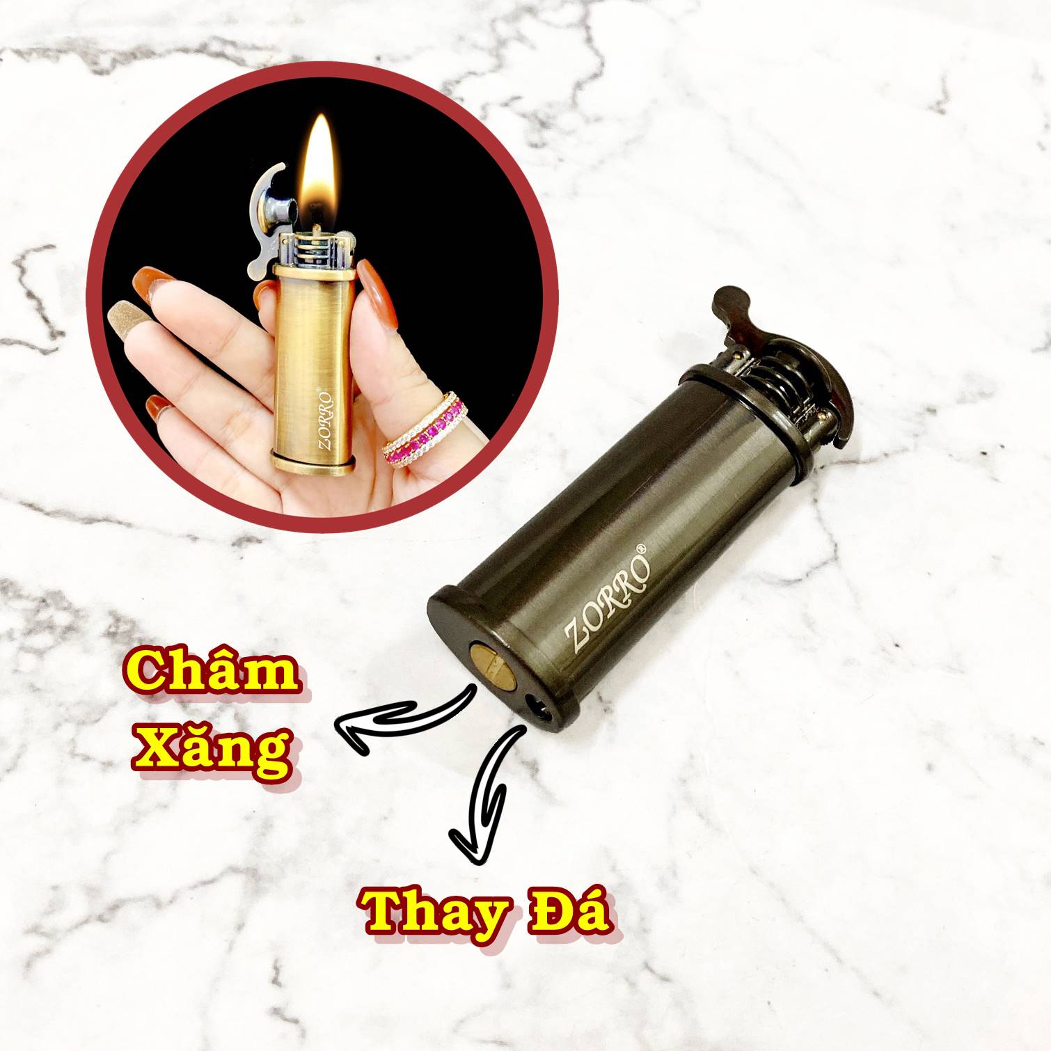 BẬT LỬA XĂNG ĐÁ ZORRO Z701 - (XÀI XĂNG)