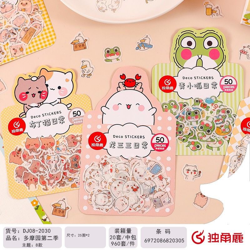 HÌNH DÁN STICKER DỄ THƯƠNG NHIỀU MIẾNG NHỎ - 50 MIẾNG