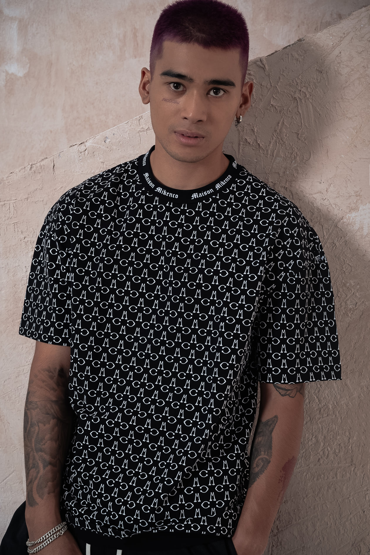 Áo phông nam MIKENCO Monogram tshirt