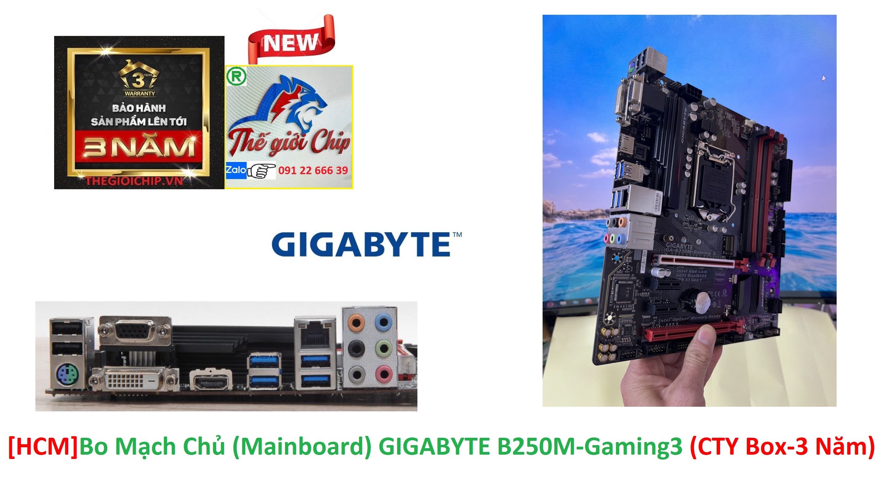 [HCM]Bo Mạch Chủ (Mainboard) GIGABYTE B250M-Gaming3 (CTY Box-3 Năm)