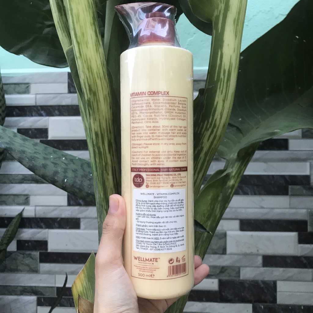 (HÀNG CÔNG TY) Dầu gội chống rụng kích mọc tóc Wellmate 500ml