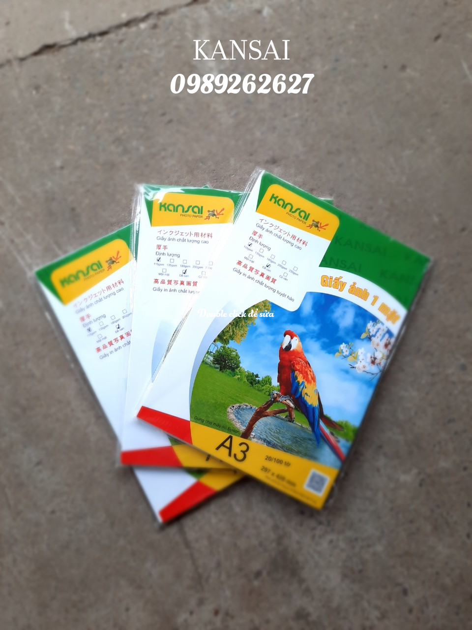 Giấy in ảnh 1 mặt kansai khổ a3 - 180gsm