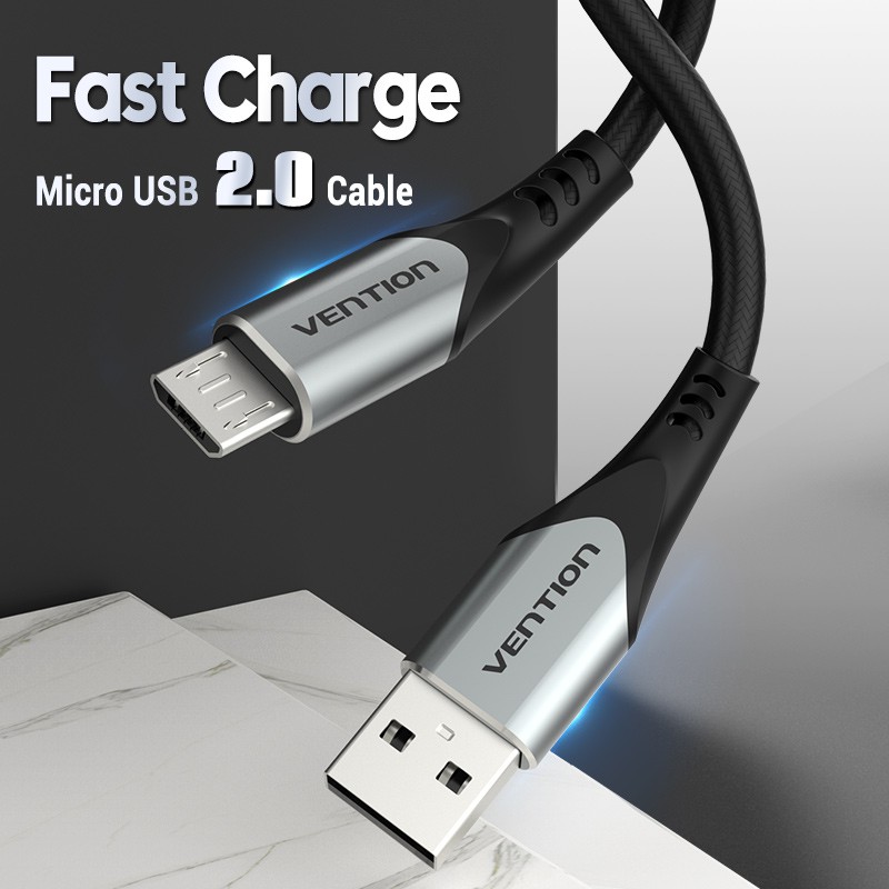 Cáp USB 2.0 to Micro USB Vention bọc dù siêu dài 3M