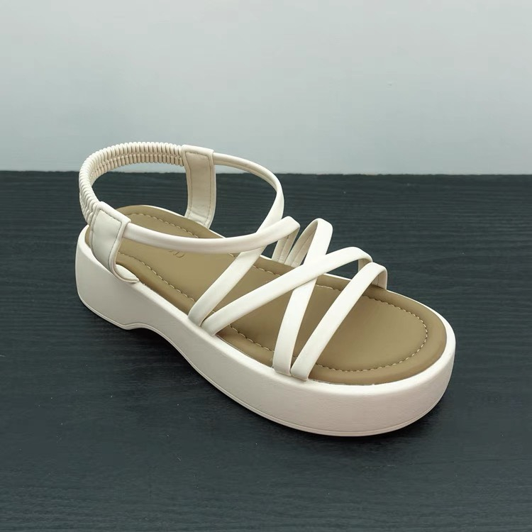 Sandal nữ quai mỏng đế phối màu cao 5p Mã 3353