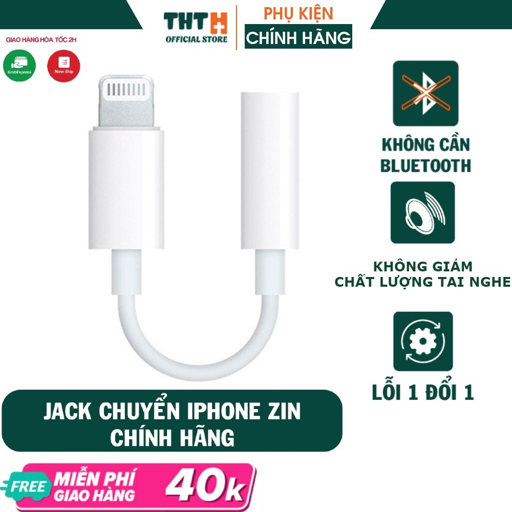 Jack chuyển đổi tai nghe cho i.P 7 / 8 / X / IP11Pro/12/13promax - Có hỗ trợ mic đàm thoại