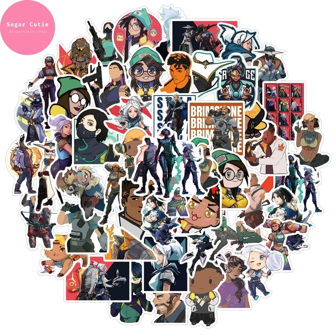 Stickers game Valorant 50 nhãn dán không thấm nước