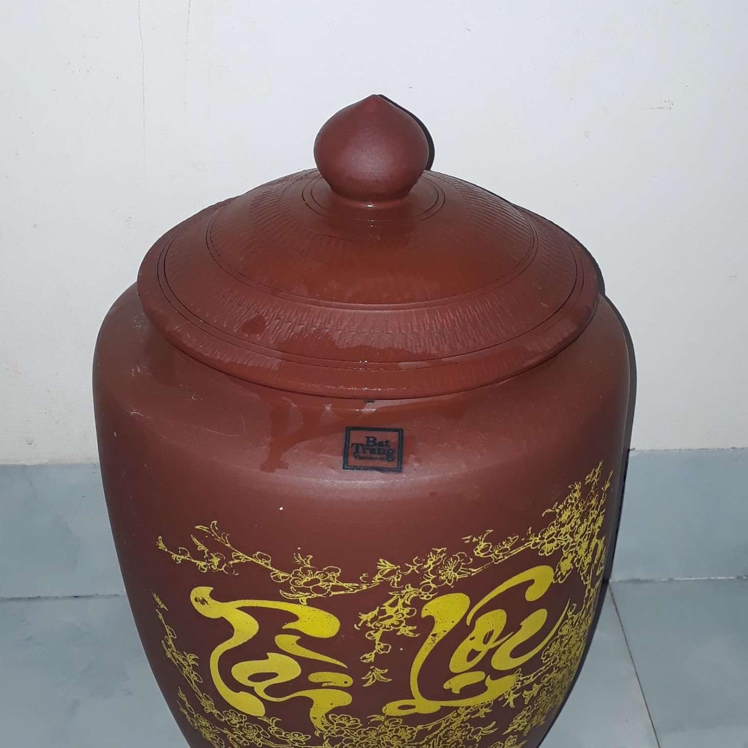 Hũ gạo phong thủy Bát Tràng 15 kg