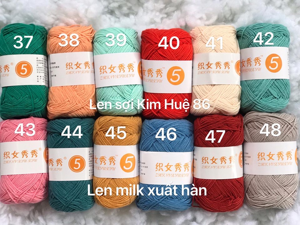 Len milk xuất hàn ( từ màu 01 đến màu 20)