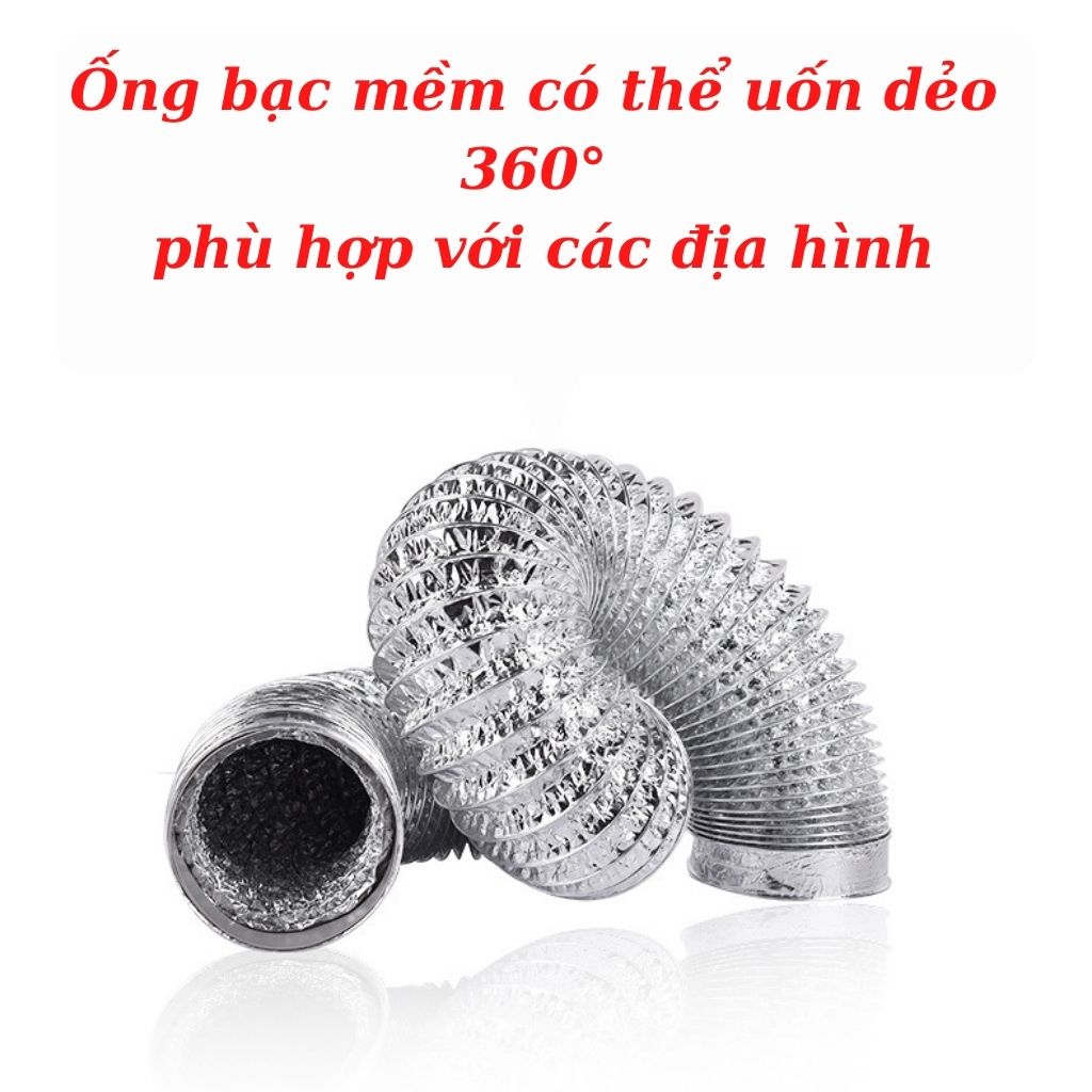 Ống bạc hút mùi ống thông gió mềm