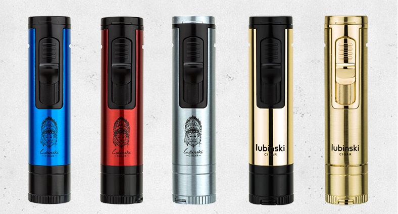 Newest style single flame cigar lighter with punch cigar cutter have good packing
