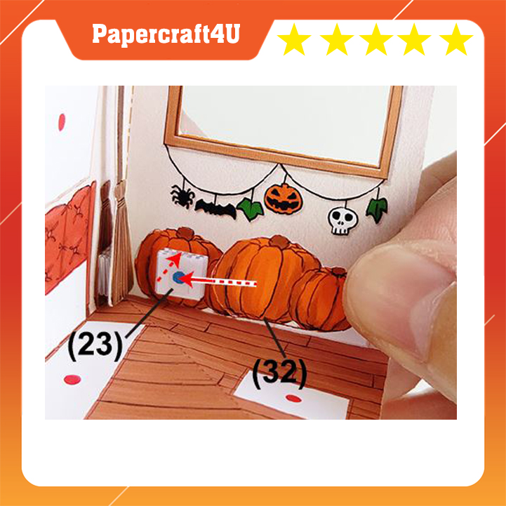 Mô hình giấy lể hội Halloween thu nhỏ