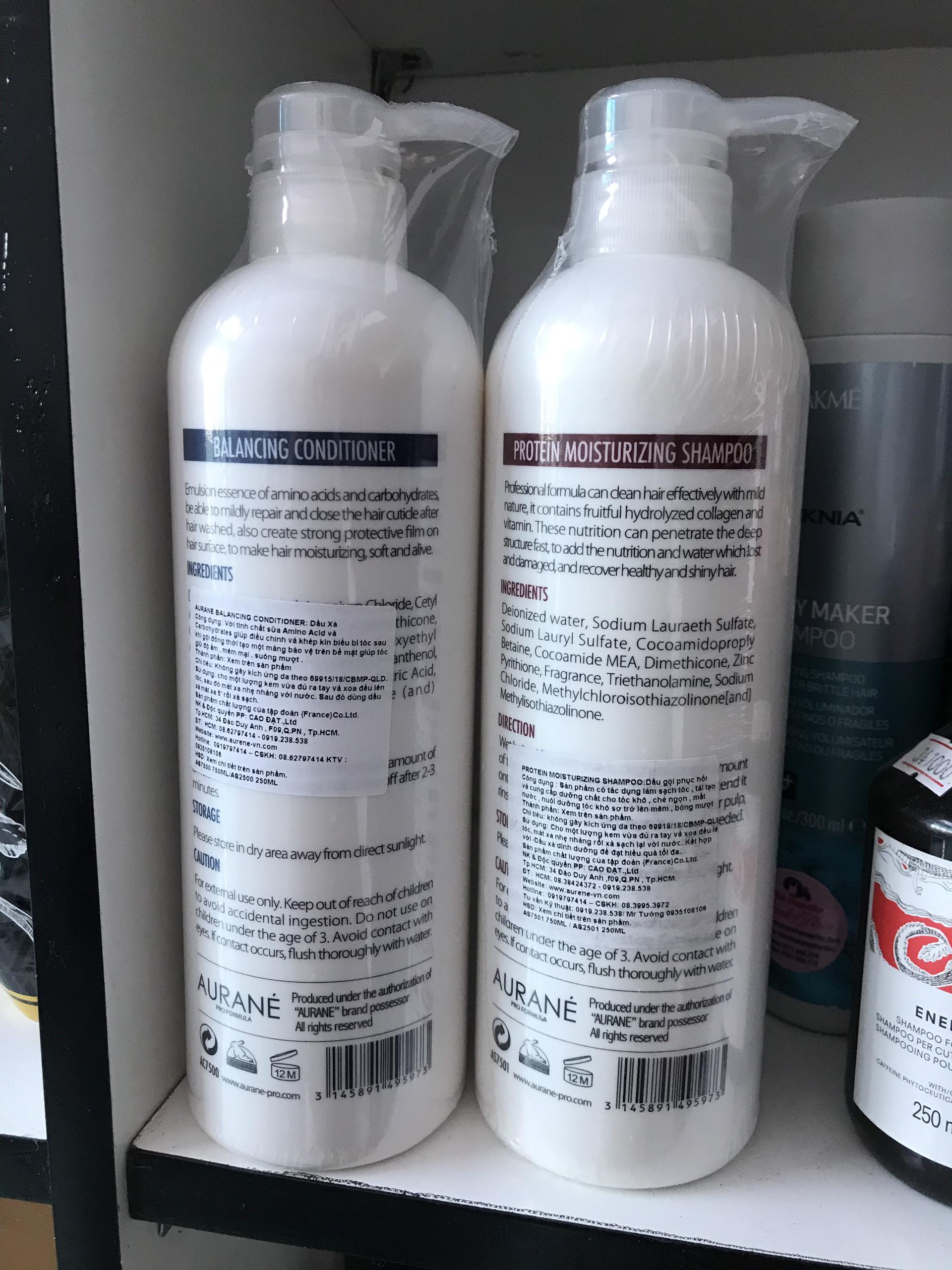 [CHÍNH HÃNG - BÁN SỈ] Combo dầu gội xả phục hồi Aurane 750ml x 2