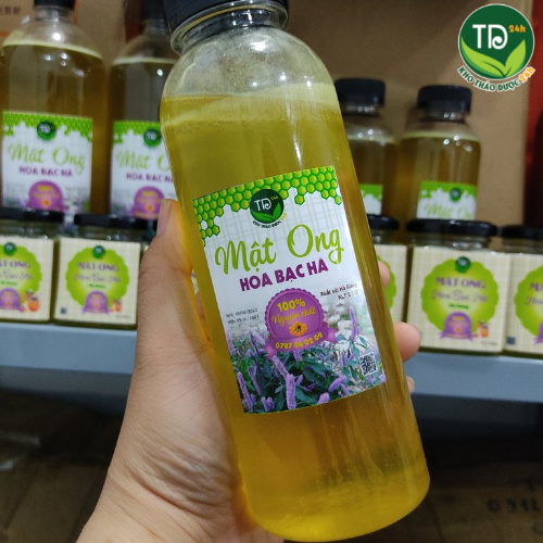 Mật ong hoa bạc hà Hà Giang, chính hiệu và nguyên chất 100%, đánh bay viêm họng, làm mát cơ thể, tăng cường thể chất, tốt cho hệ hô hấp, tim mạch, ổn định đường huyết [100ml - 200 ml - 500 ml - 1 lít] I Kho Thảo Dược 24h