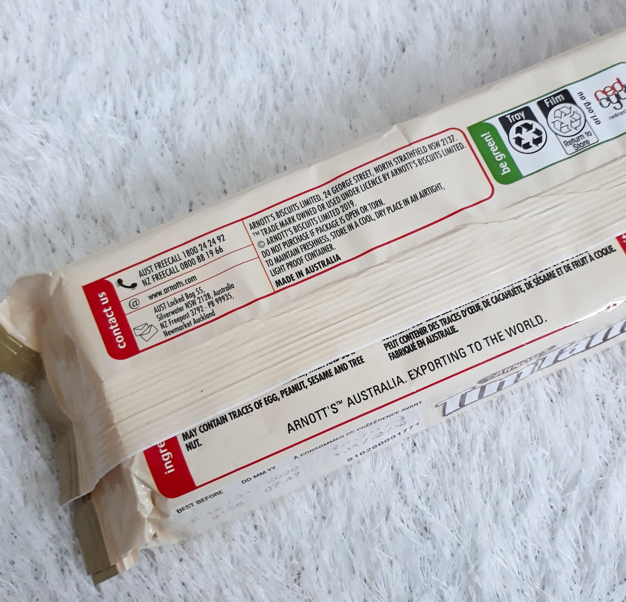 TIM TAM Úc vị sô cô la trắng White Chocolate 165g