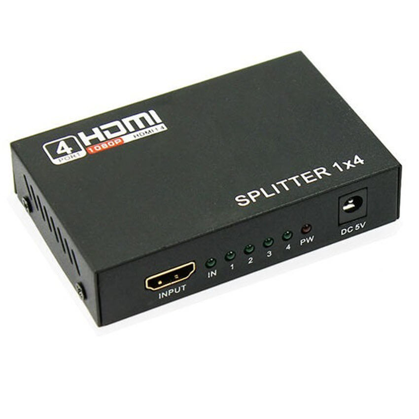 Bộ chia cổng HDMI 1 ra 4 màu đen