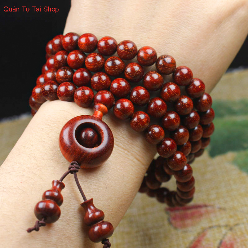 Vòng tay phong thủy gỗ đàn hương đỏ