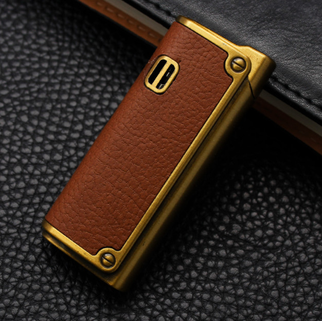 1-Windproof Leather Cover (Black - Brown) Unique Collectible Gift