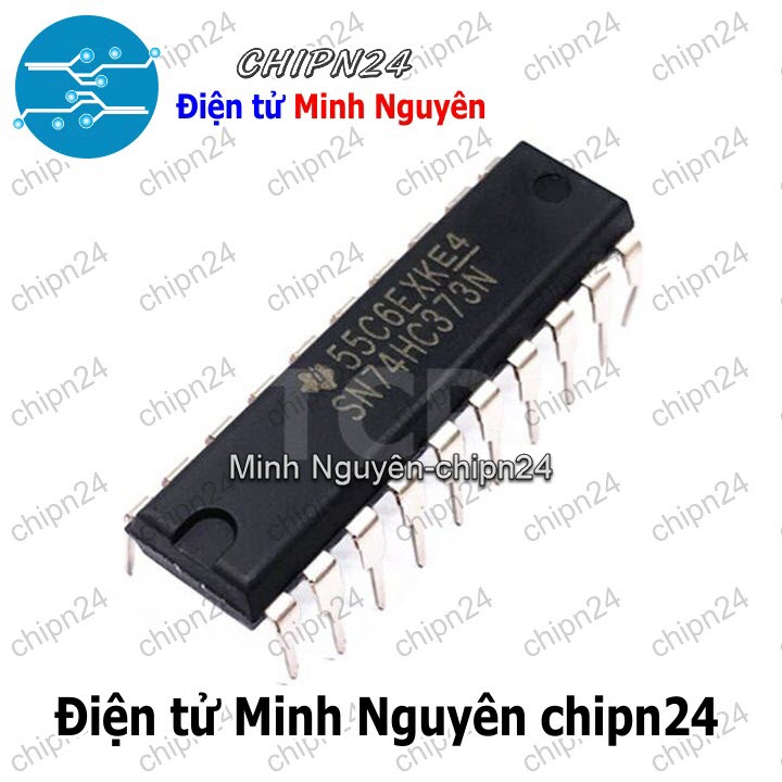 [2 con] (DT) IC 74373 74HC373 DIP-20 Hàng Tốt (74HC373N) (IC Flip-Flop loại bát phân D với đầu ra 3 trạng thái) - HH000411