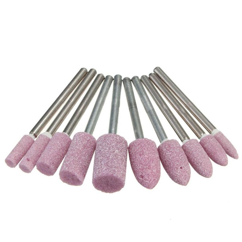 Bộ 10 đầu mài đánh bóng 1/8 mini màu hồng