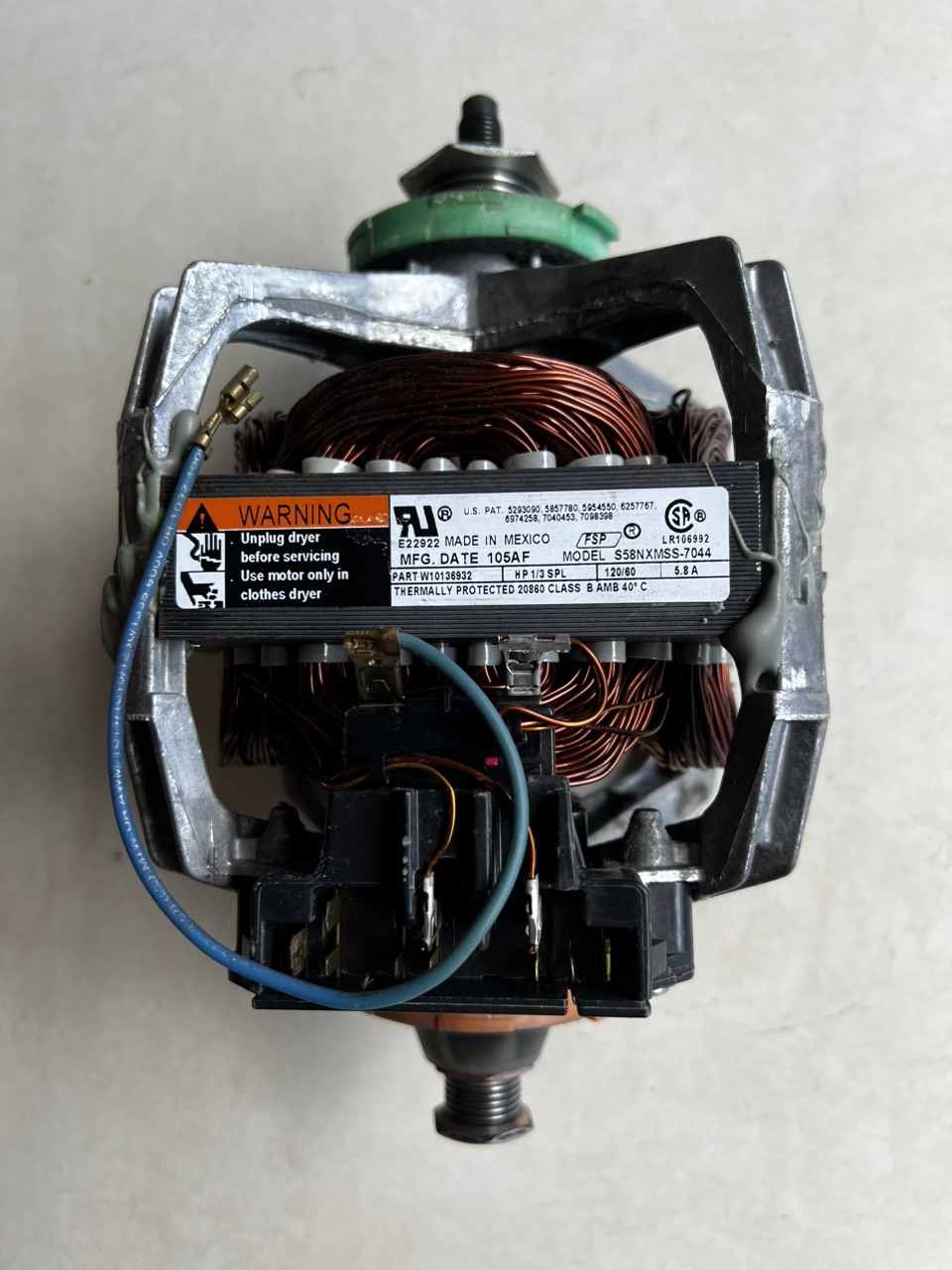 Mô tơ máy sấy Whirlpool,
