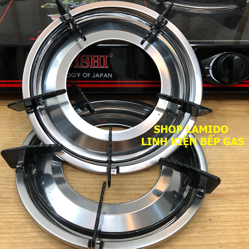 COMBO 2 Kiềng bếp gas 5 chân + 2 Khay mâm inox dùng cho các loai bếp dương kính, bếp đơn, bếp đôi