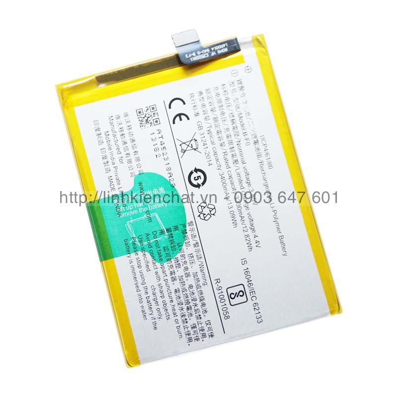 Pin vivo v11 vivo 1804 b-f0 3400mah zin - hàng nhập khẩu123123