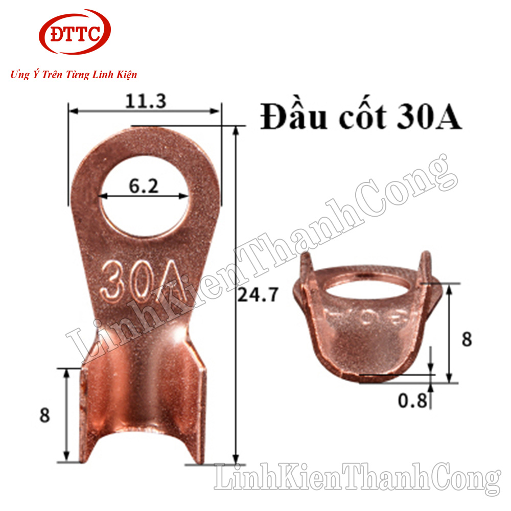Đầu Cốt Đồng 30A 40A 60A 100A 150A 200A 300A