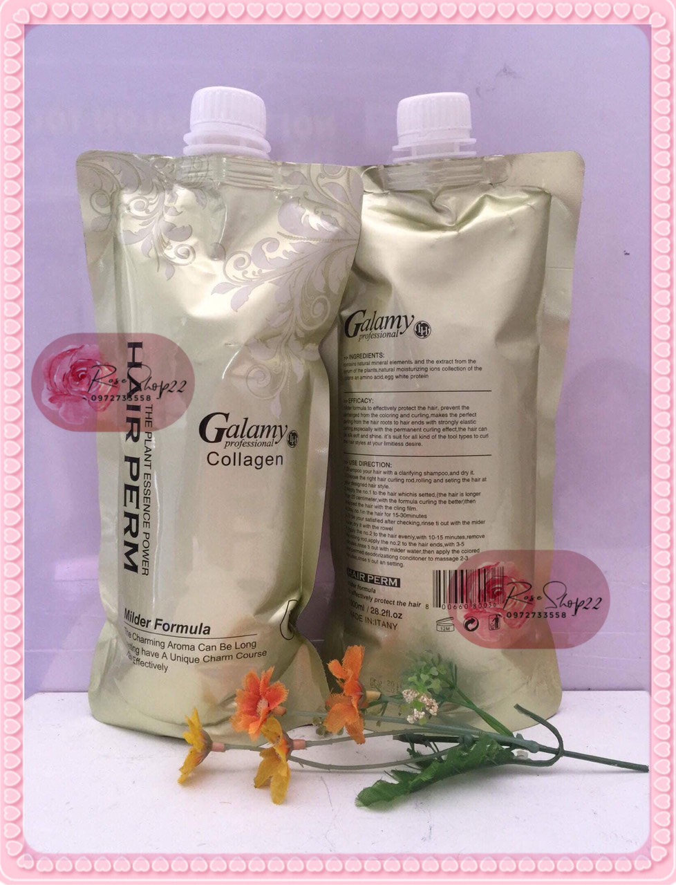 Cặp Thuốc ÉP (Duỗi ) Tóc Galamy Chuyên Nghiệp 1000ml