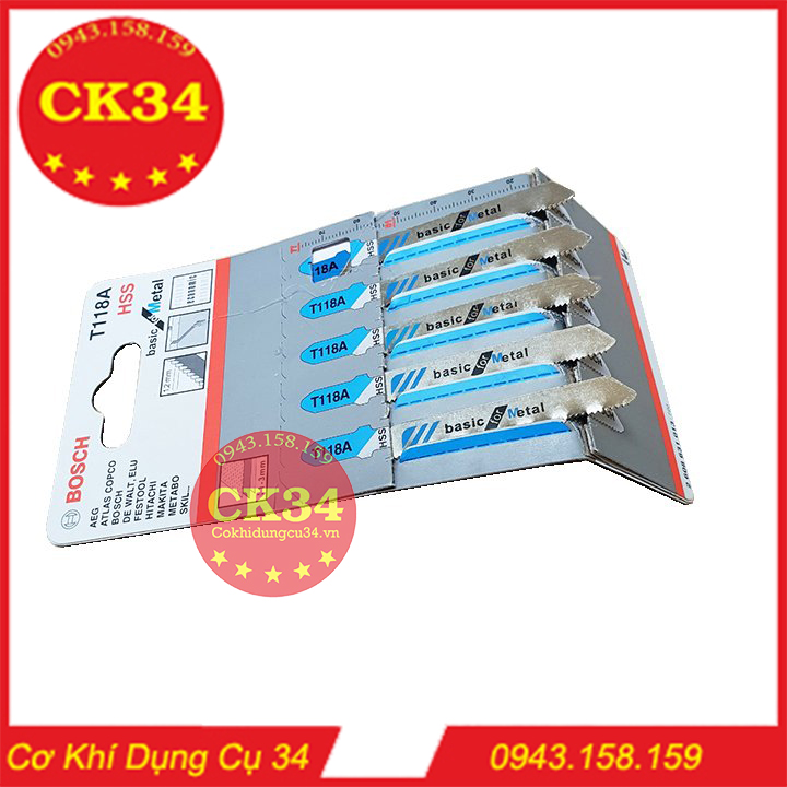 Lưỡi Cưa Sọc, Lưỡi Cưa Lọng Sắt HSS T118A