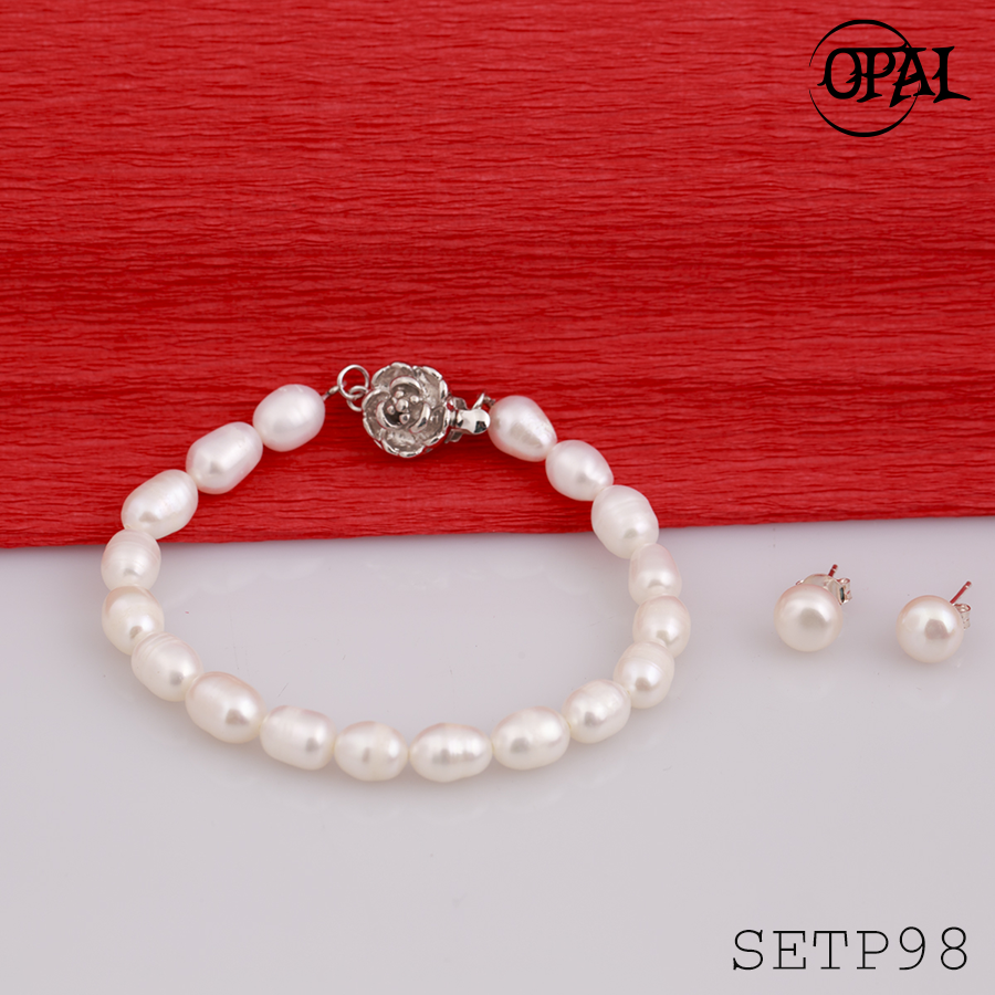 SETP98-Bộ trang sức ngọc trai OPAL