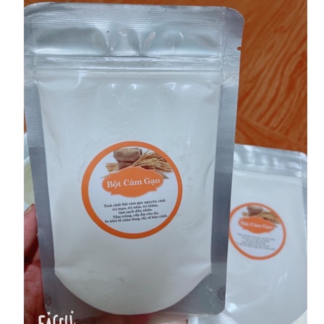 Bột cám gạo sữa dưỡng da hanmade 100gr