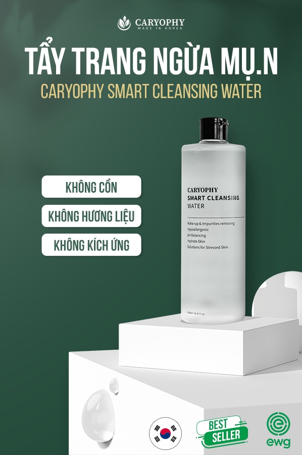 Nước tẩy trang thông minh Caryophy smart cleansing water   300ml và 500ml