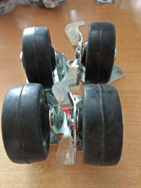 bộ 4 bánh xe cao su 75mm