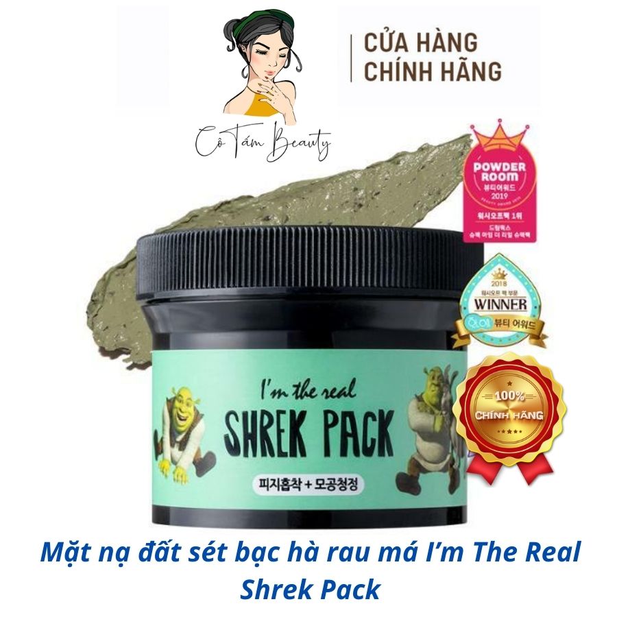 Mặt nạ đất sét bạc hà rau má I’m The Real Shrek Pack