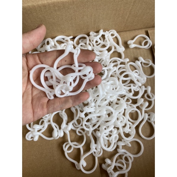 10 Móc treo rèm, treo màn,treo ri đô 4cm bằng nhựa cứng có độ bền cao