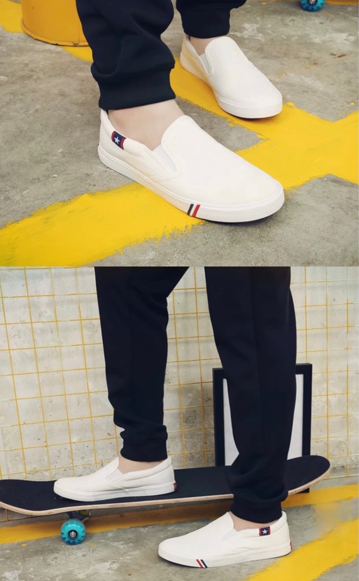 GIẦY DA TRẮNG NAM ,SLIPON.FULL BOX