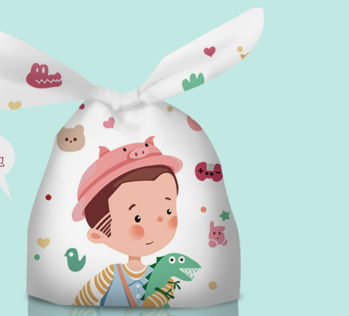 Túi đựng bánh cột nơ thỏ miệng túi [50 túi]