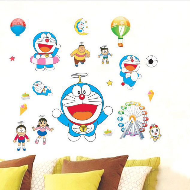 [HCM]Decal Dán Tường Doremon 2 - Stickers Doremon - Hình Dán Doremon Tại Hcm