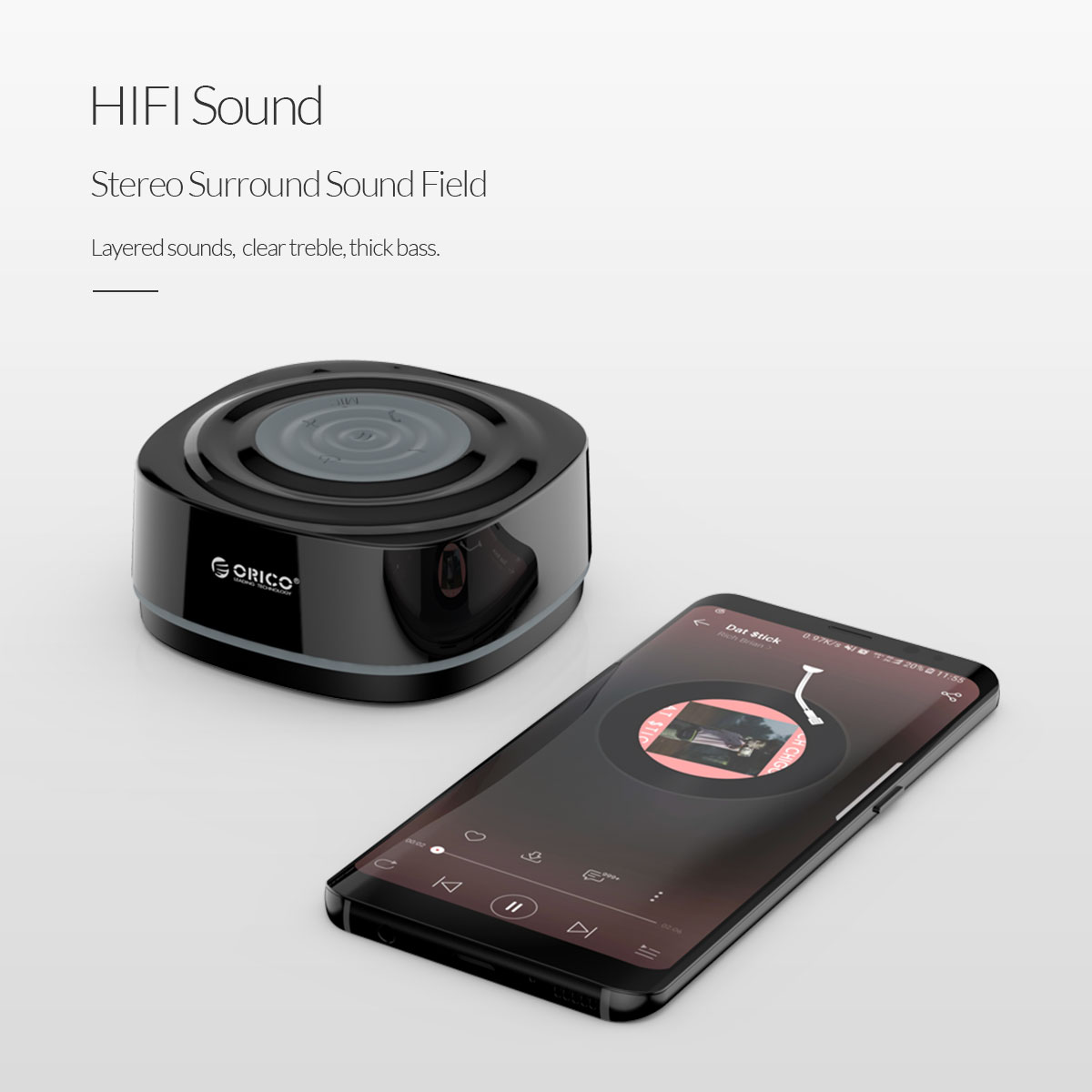 ORICO Suction Cup Portable Bluetooth Speaker (SOUNDPLUS-R1) Like new