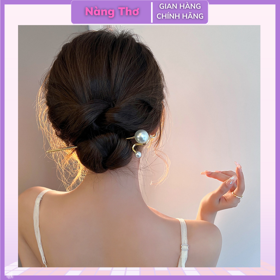 Trâm cài tóc đính hạt châu sang chảnh HOT TREND