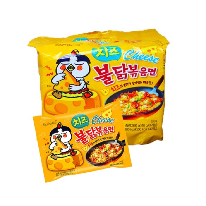 [1lốc mì cay HQ] Mì cay gà vị phomai (5 gói x 140g)
