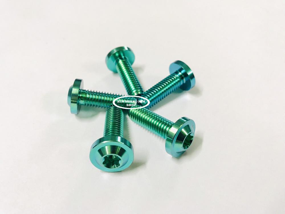 5 Ốc TiTan GR5 8Li 2 Xanh Lục Bảo (100%Titan)