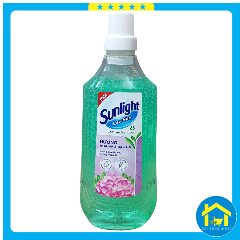 Nước lau sàn Sunlight chai 1kg (xanh, hồng, trắng)