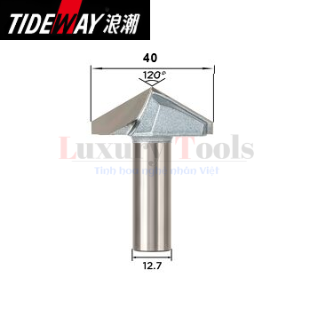 Mũi phay gỗ huỳnh ván vát 120 độ TIDEWAY