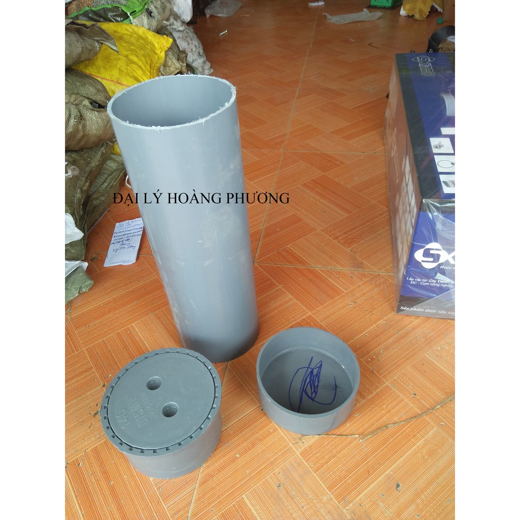 Combo 1 Bịt Xả 140, 1 Bịt Trơn Và 40Cm Ống 140Mm